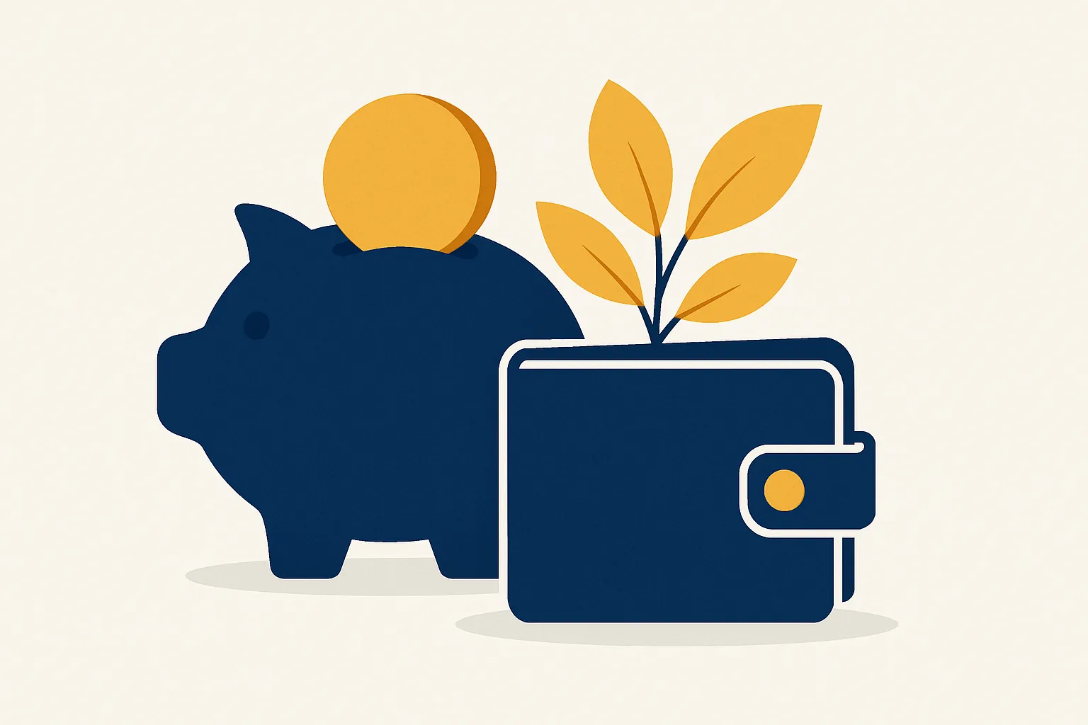 Ilustración editorial para: ¿Es mejor ahorrar en pesos o en dólares en República Dominicana?